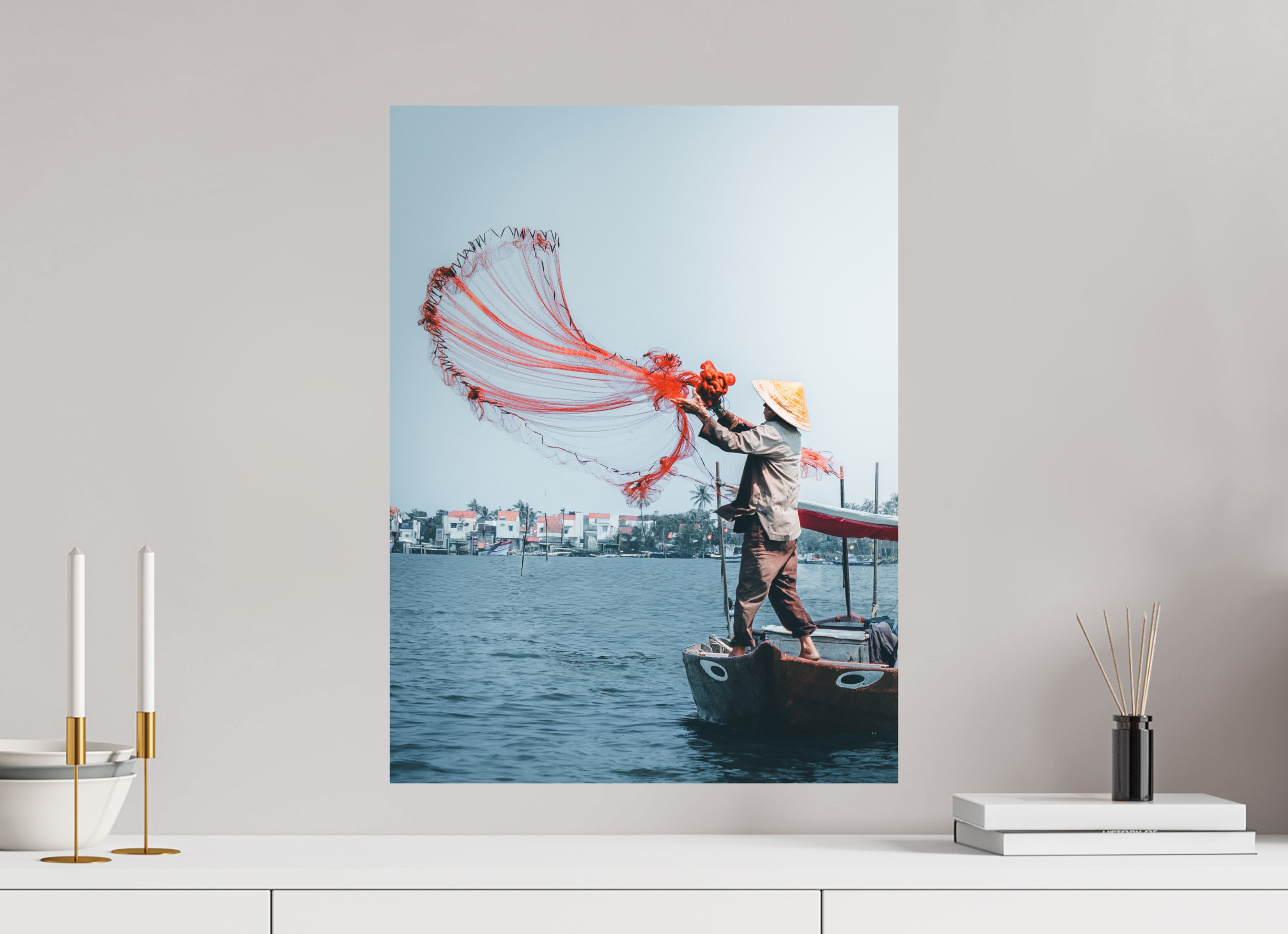 45 x 60 cm, Impression Fine Art Le pecheur (Vietnam)