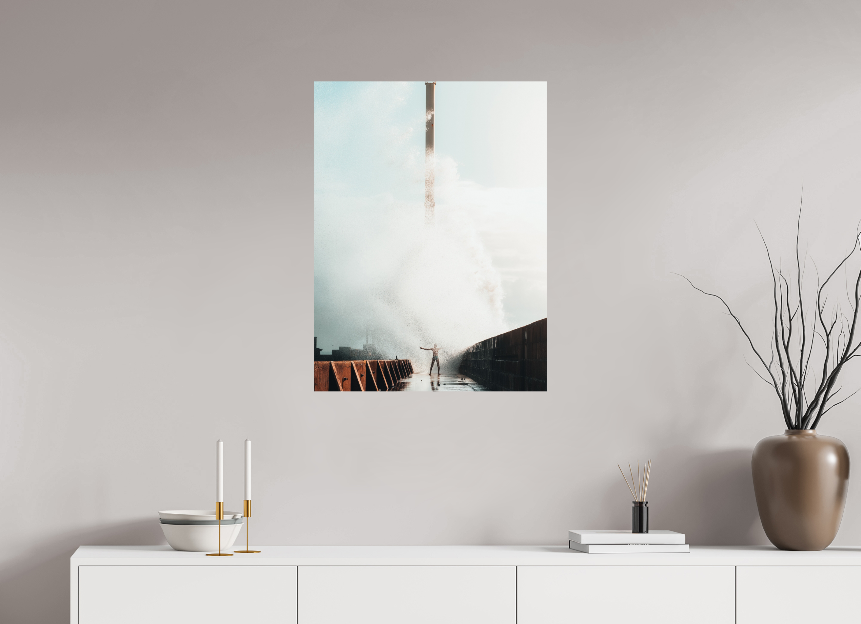 60 x 80 cm, Impression Fine Art L'enfant et la digue (France)