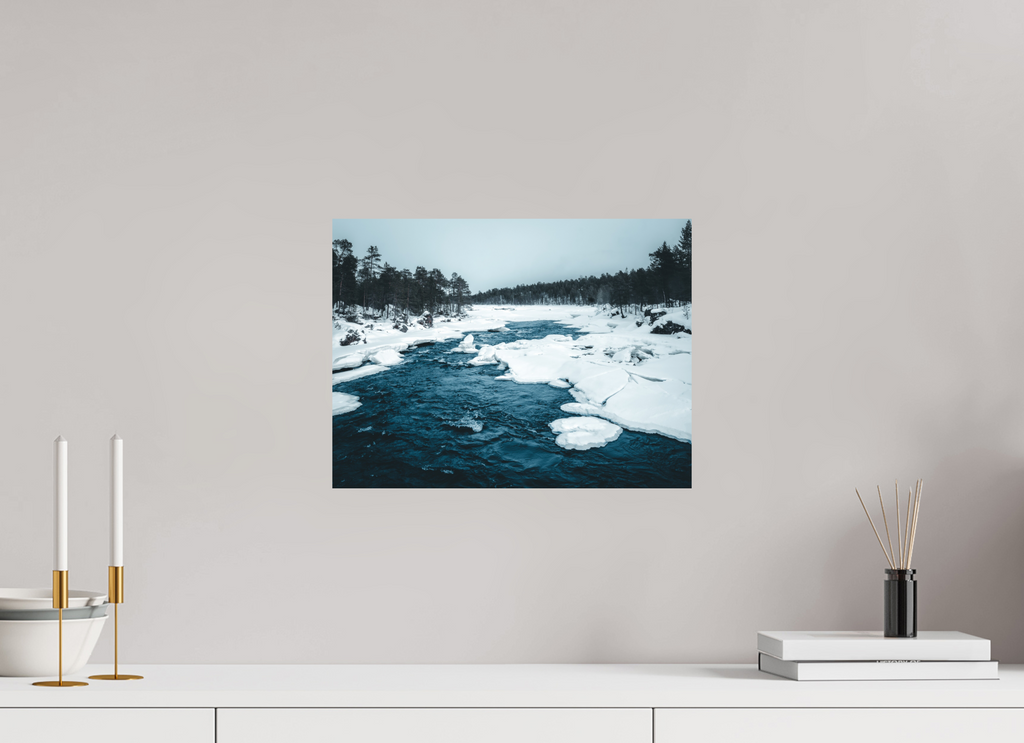 40 x 30 cm, Impression Fine Art Rivière arctique (Laponie Finlandaise)