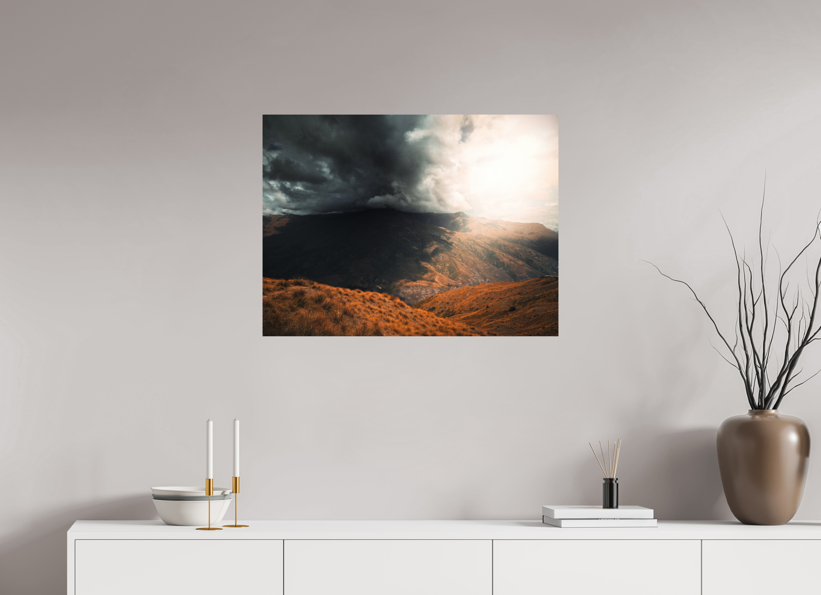 80 x 60 cm, Impression Fine Art Ombre et lumière (Nouvelle-Zélande)