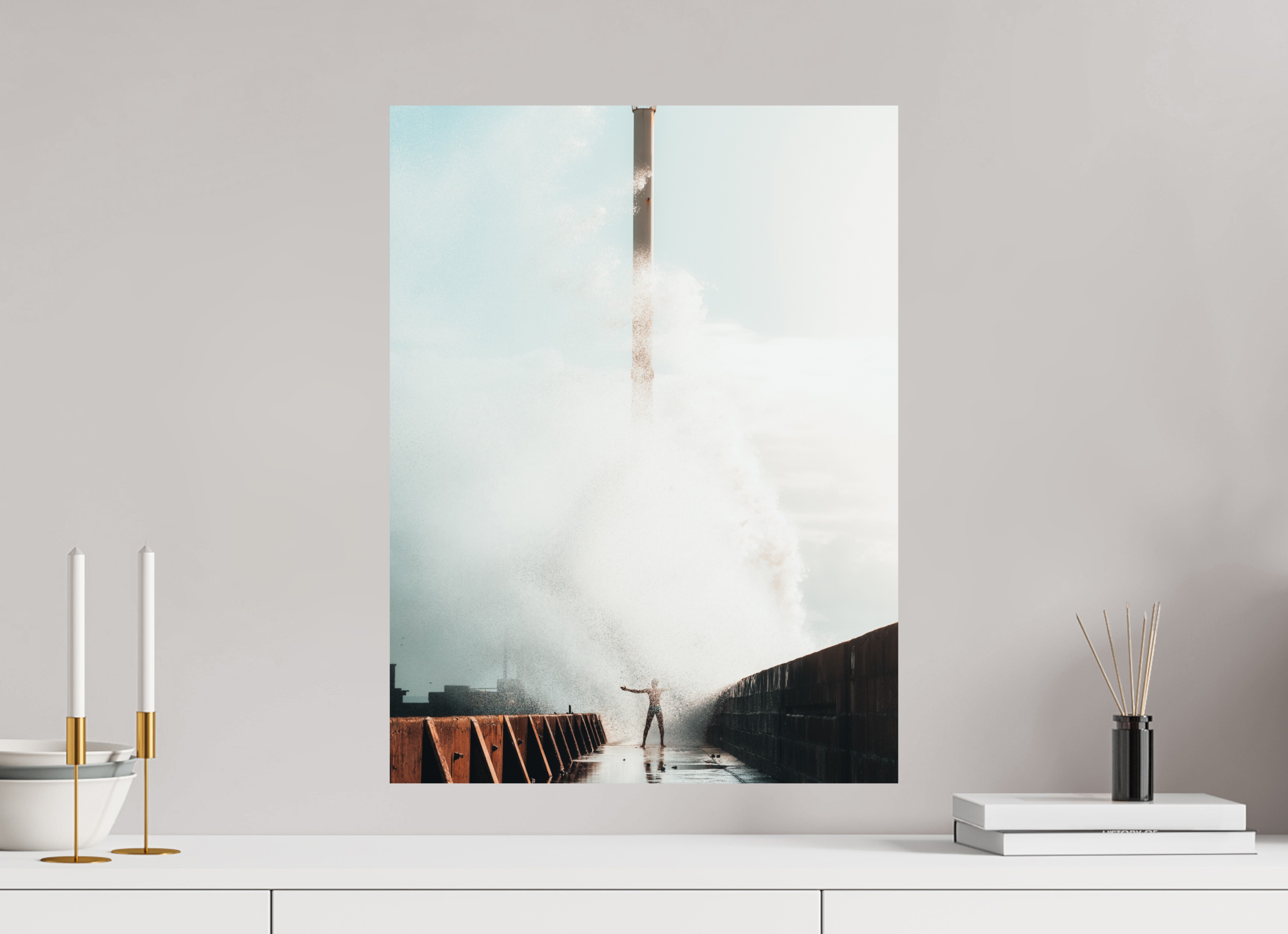 45 x 60 cm, Impression Fine Art L'enfant et la digue (France)