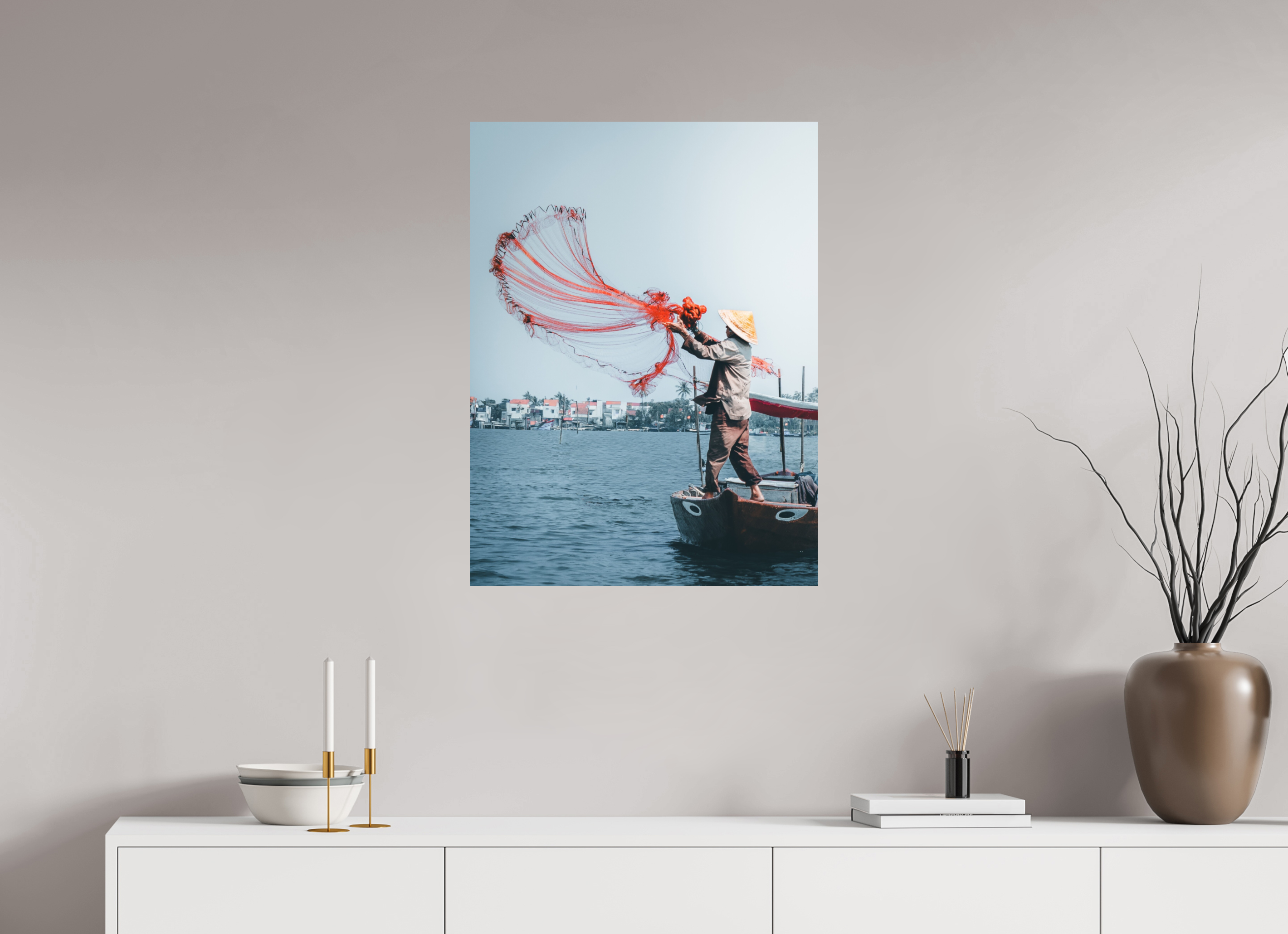 60 x 80 cm, Impression Fine Art Le pecheur (Vietnam)